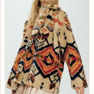 Free People Carmella Faux Fur Coat